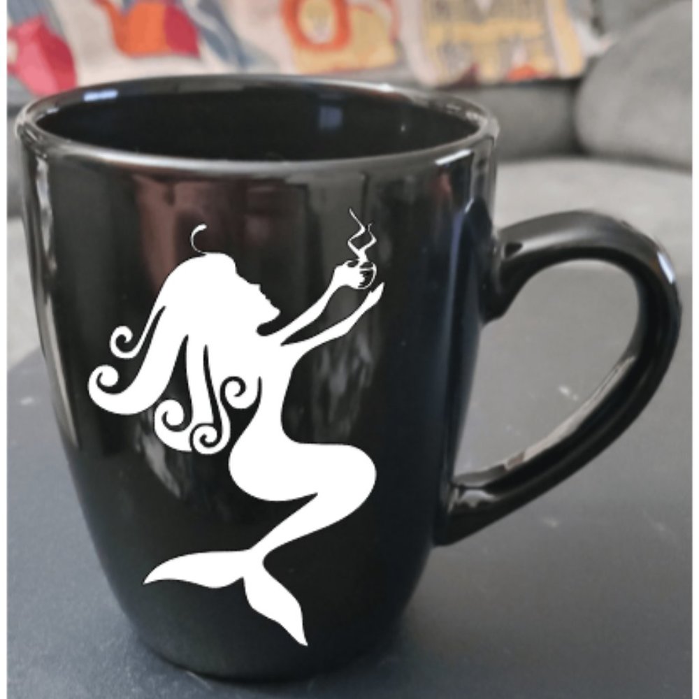 Mermaid with Coffee Decal